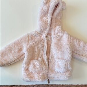 Cozy Pink Fuzzy Hooded Jacket